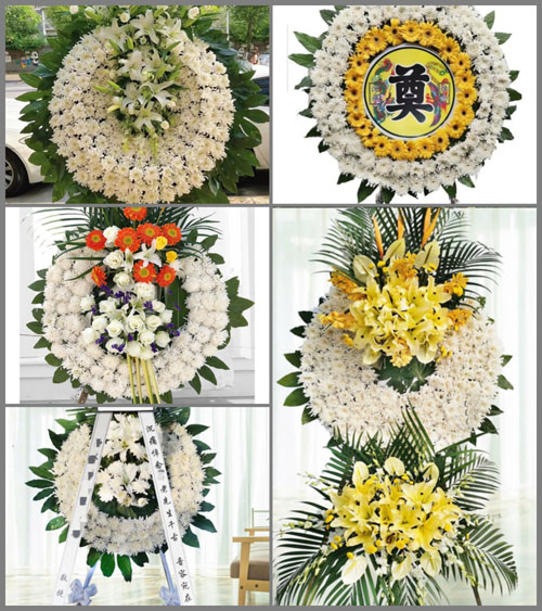 山东青岛平度市白沙河街道芦坊村花圈速递